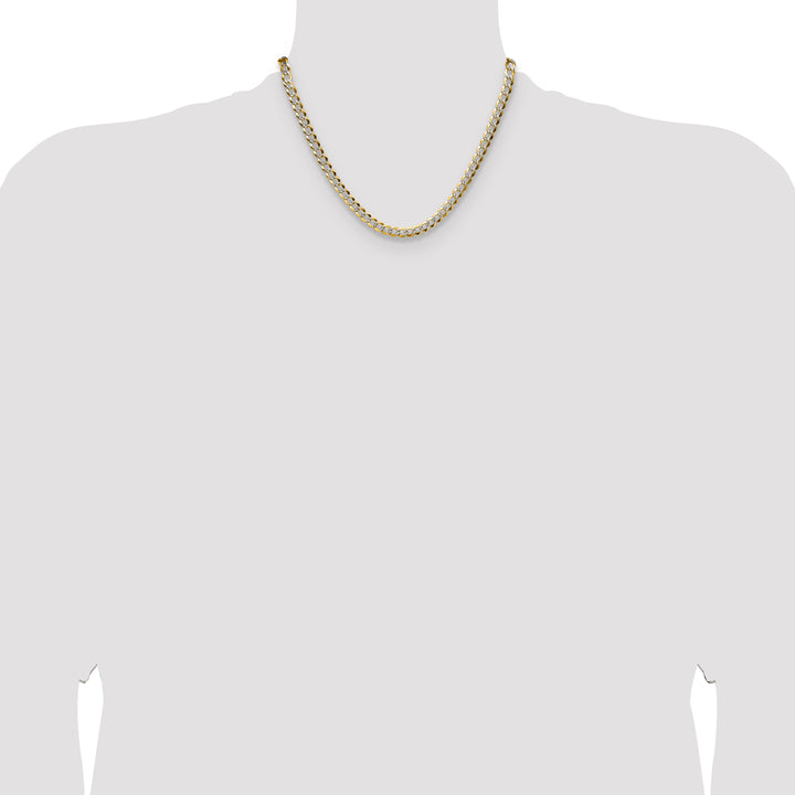14k 5.9mm Lightweight Pavé Flat Cuban Chain
