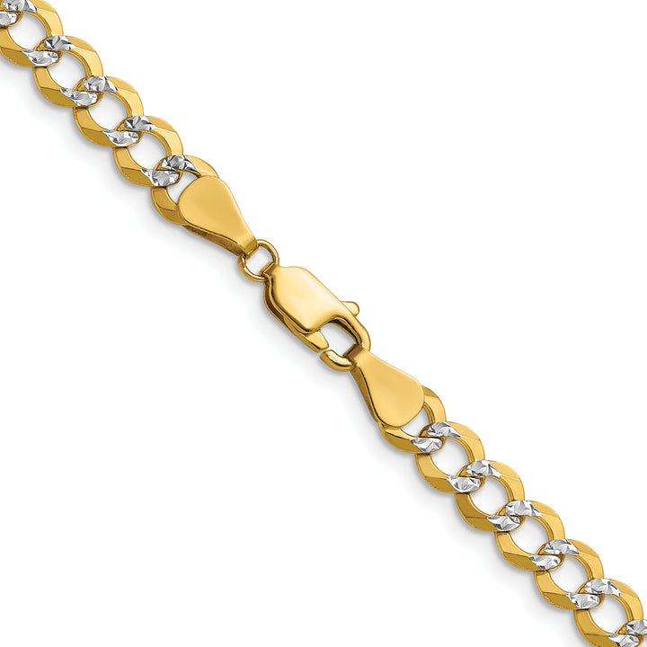 14k 5.9mm Lightweight Pavé Flat Cuban Chain