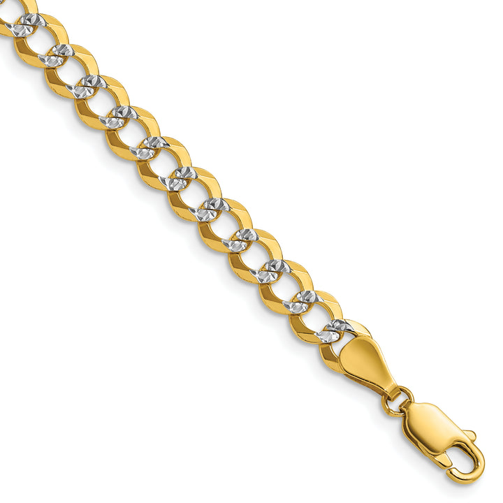 14k 5.9mm Lightweight Pavé Flat Cuban Chain