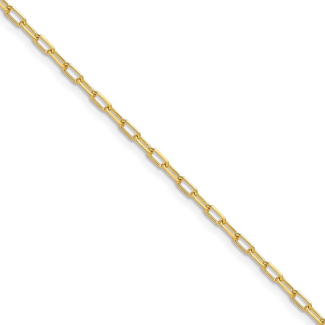 14k 2.2mm Solid Beveled D/C Paperclip Chain (100 inch Spool)