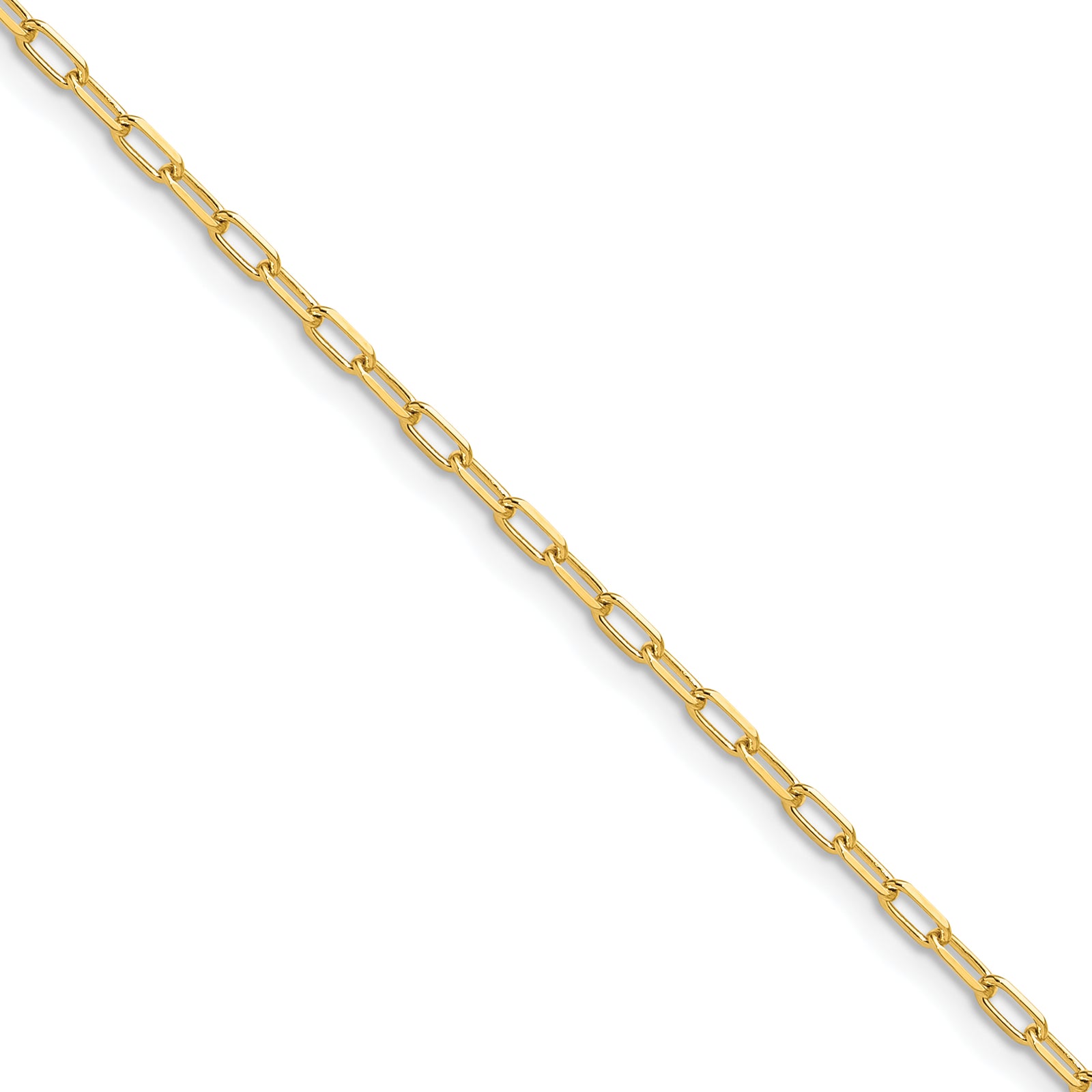 14k 2.2mm Solid Beveled D/C Paperclip Chain (100 inch Spool)