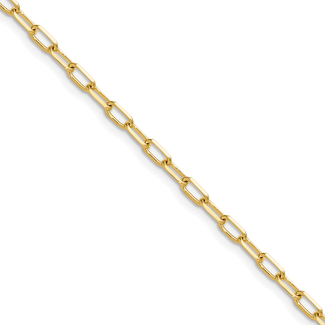 14k 3.0mm Solid Beveled D/C Paperclip Chain (100 inch Spool)