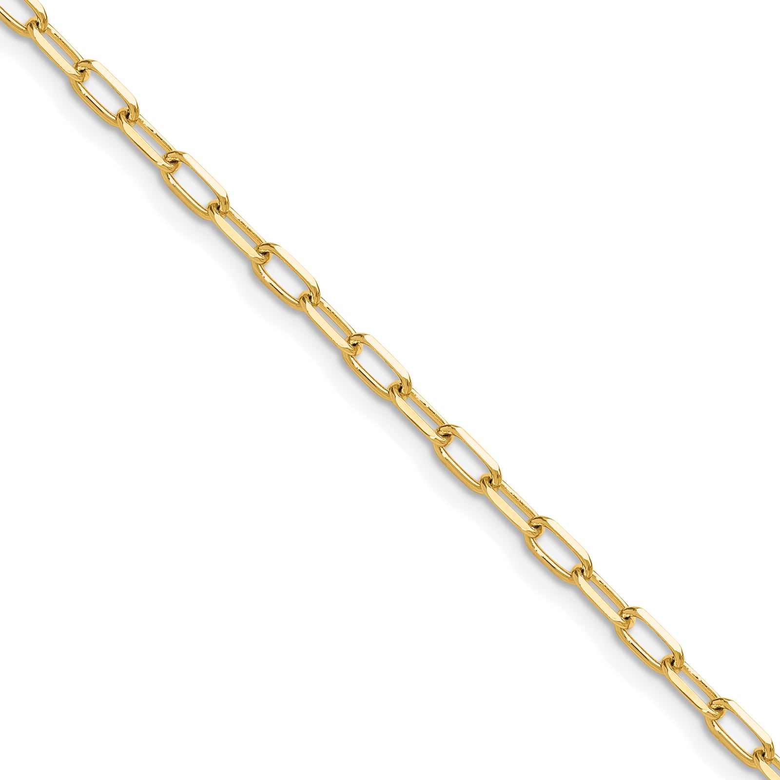 14k 3.0mm Solid Beveled D/C Paperclip Chain (100 inch Spool)