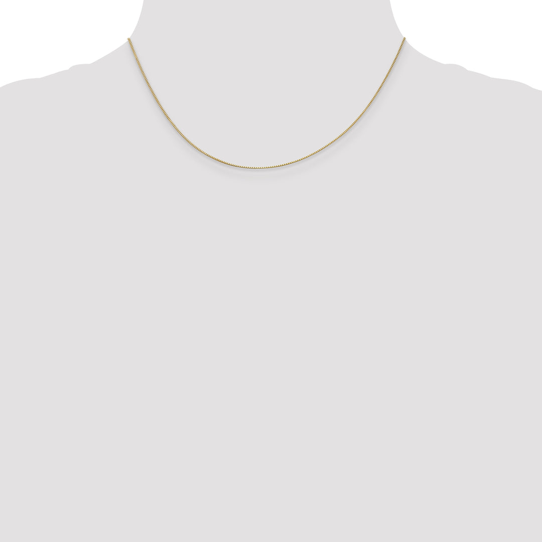14k .5mm Box with Spring Ring Clasp Chain