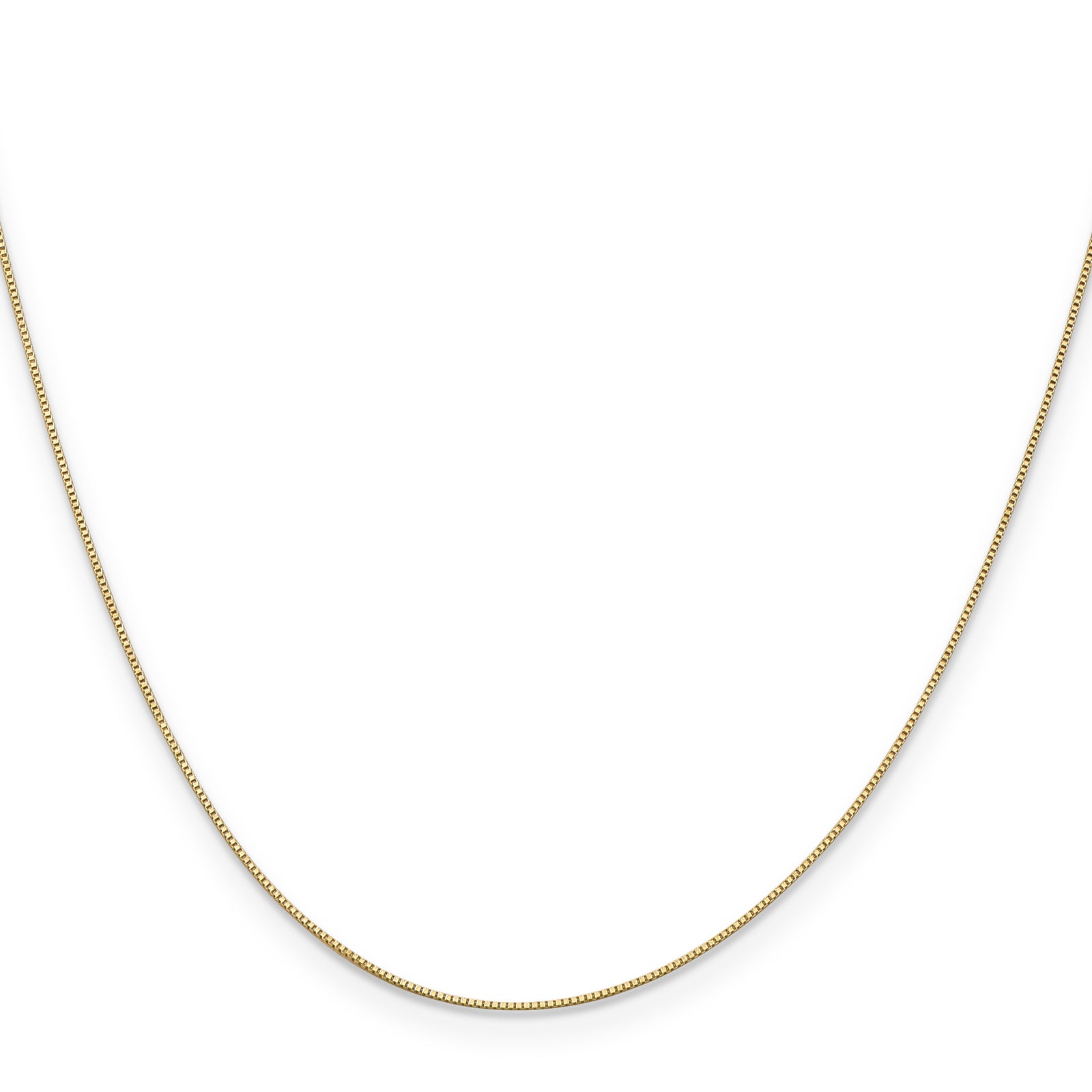 14k .5mm Box with Spring Ring Clasp Chain