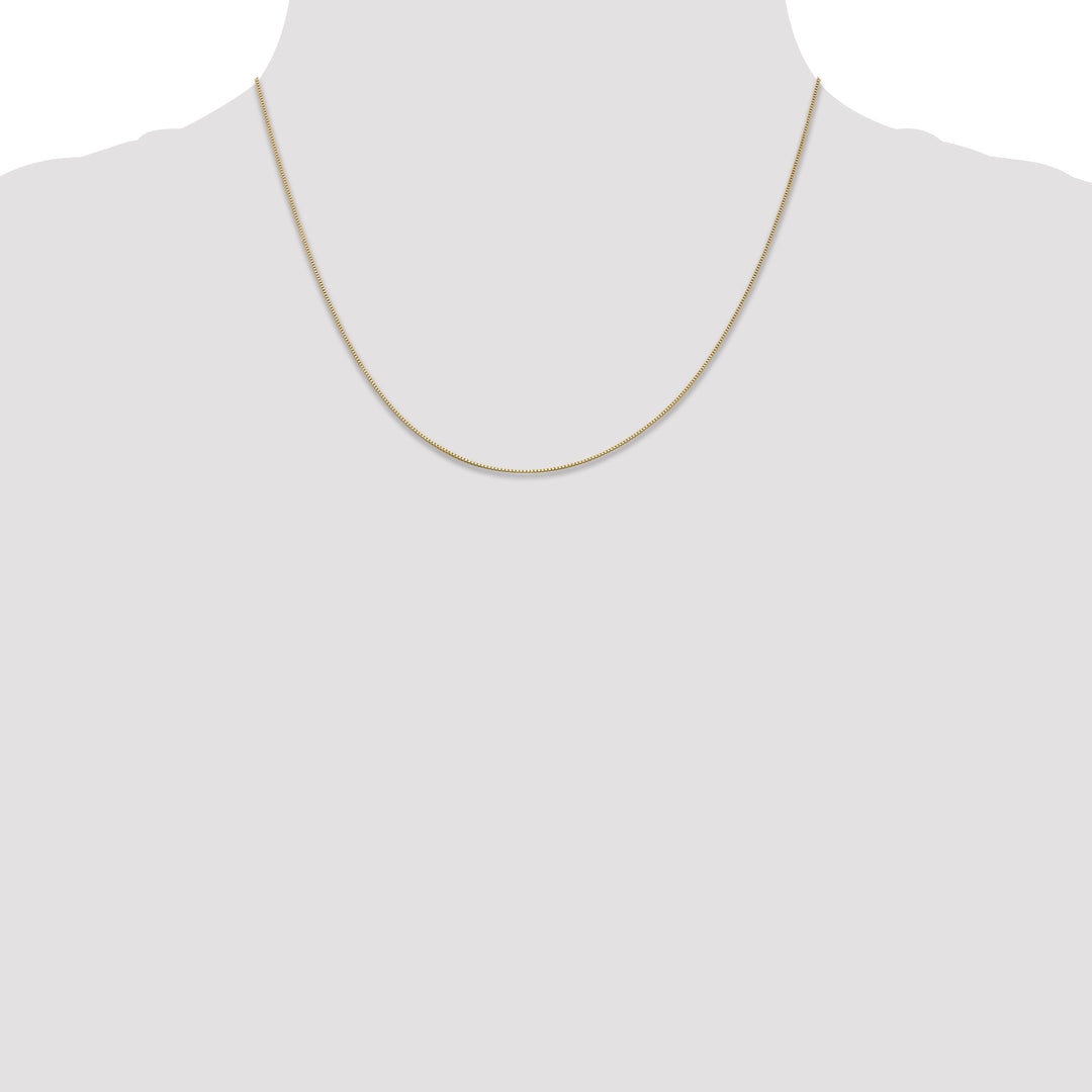 14k .5mm Box with Spring Ring Clasp Chain