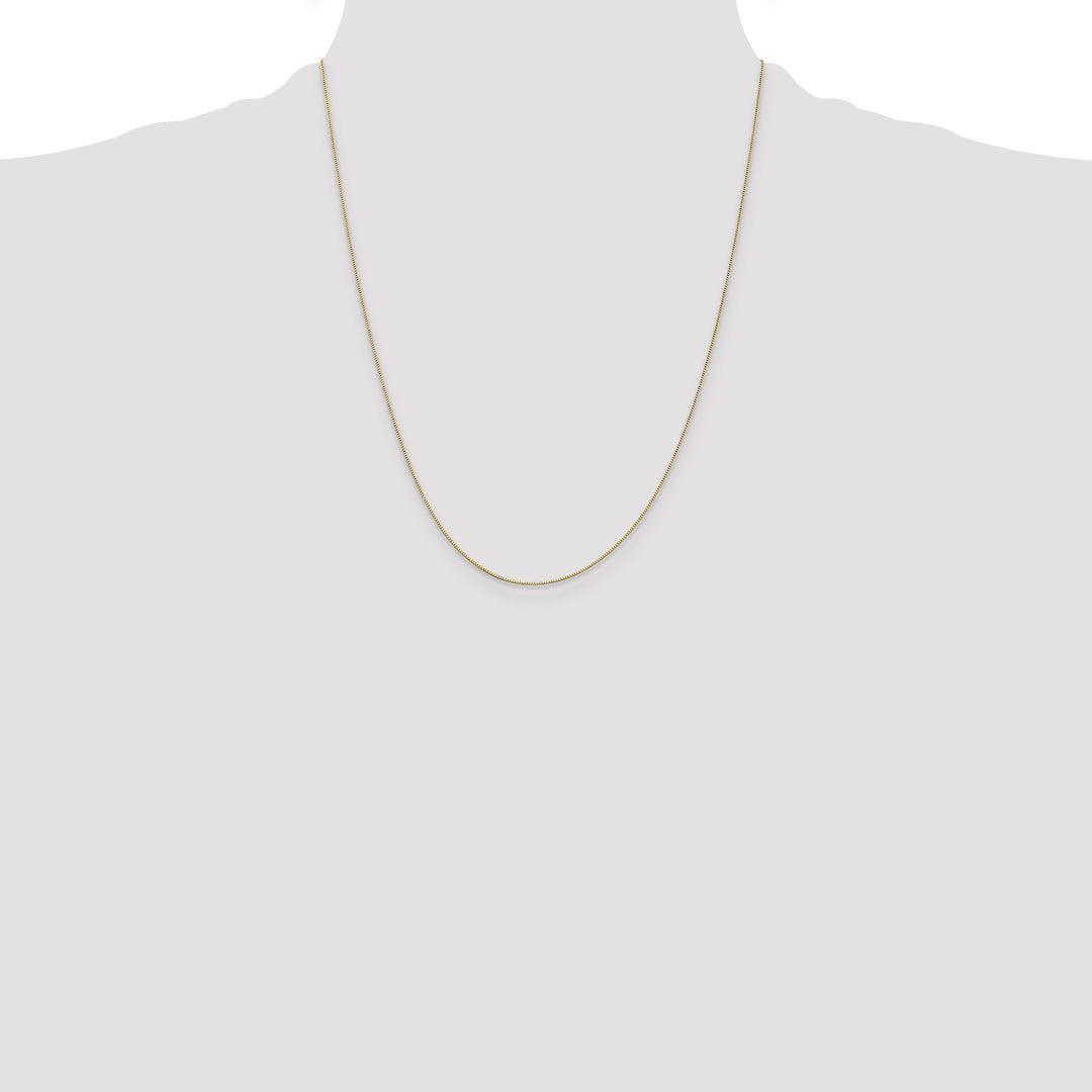 14k .5mm Box with Spring Ring Clasp Chain