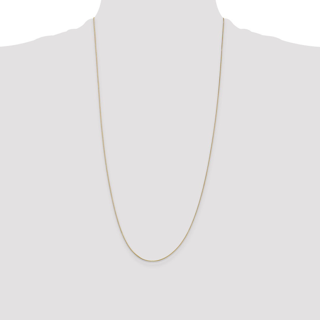 14k .5mm Box with Spring Ring Clasp Chain