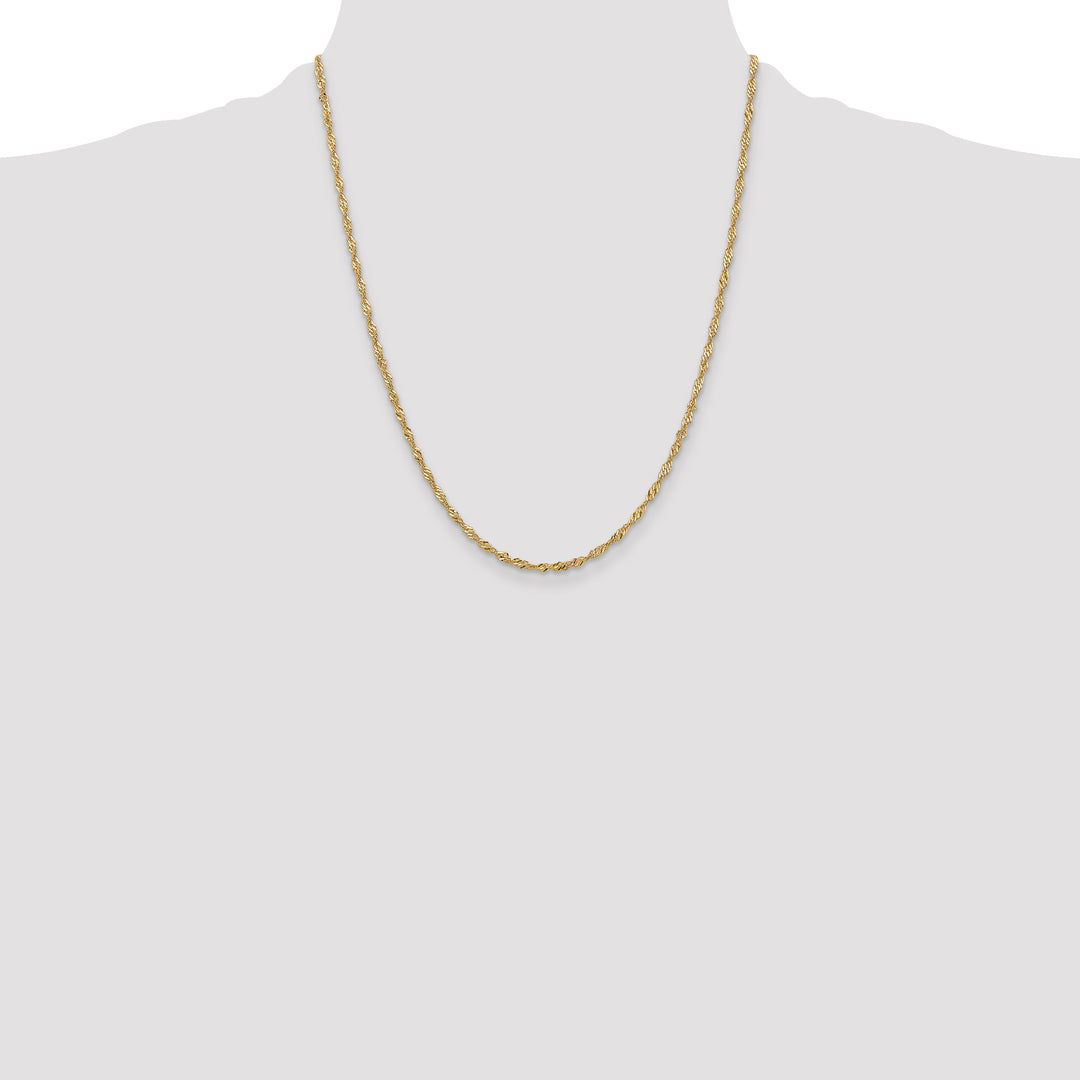 14k 2mm Singapore Chain