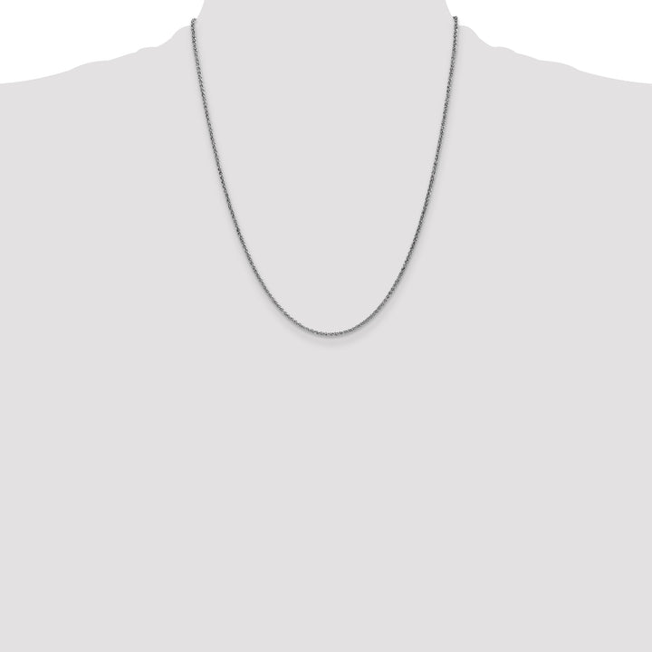 14k White Gold 1.7mm Spiga Chain