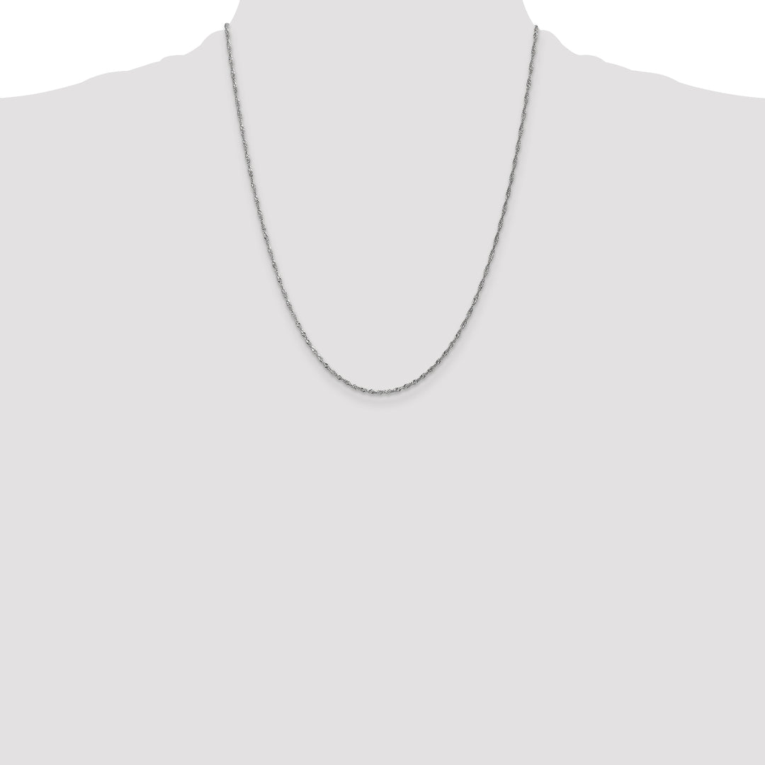 14k WG 1.4mm Singapore Chain