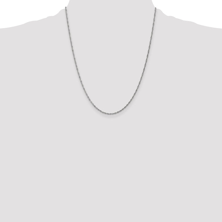 14k WG 1.4mm Singapore Chain