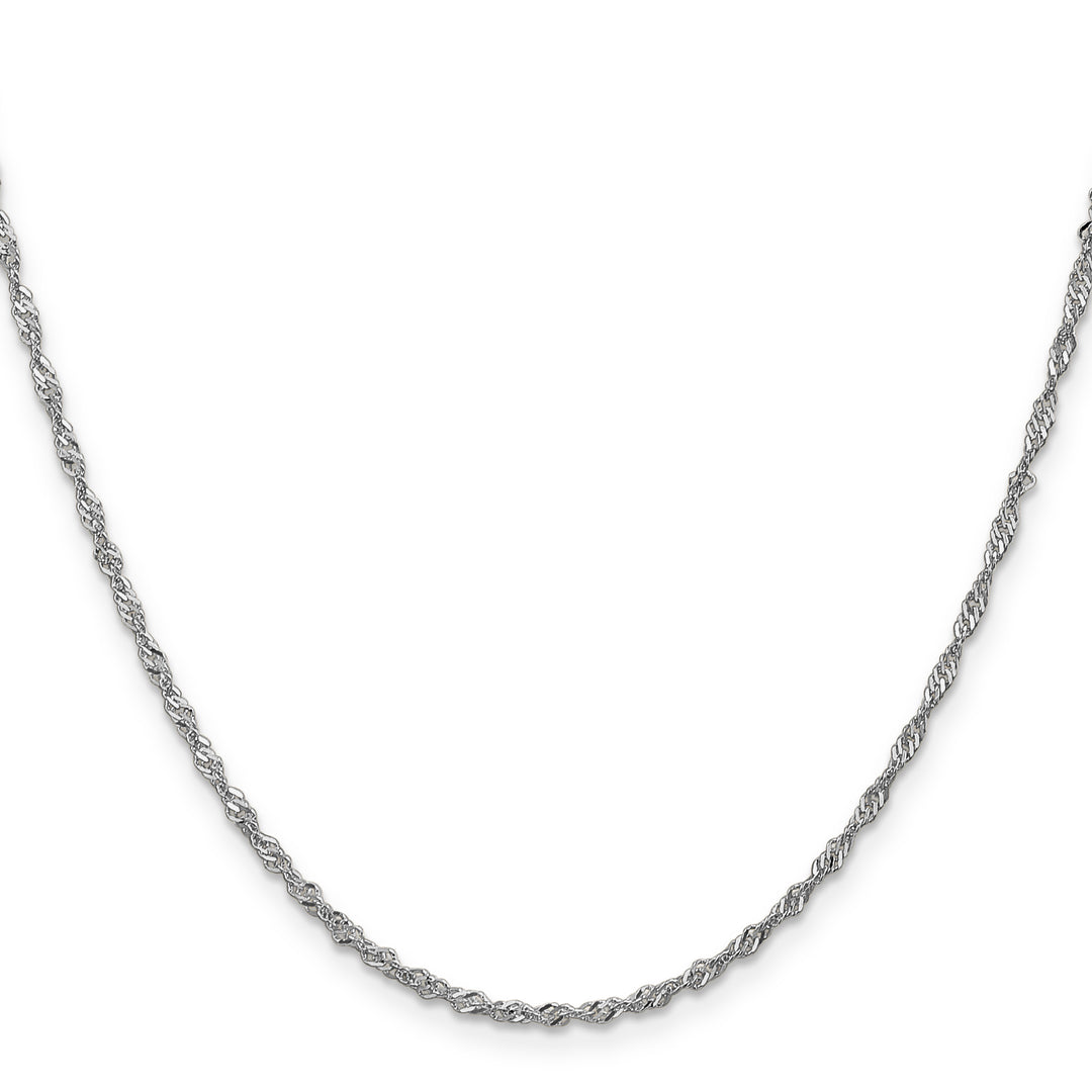 14k WG 1.7mm Singapore Chain