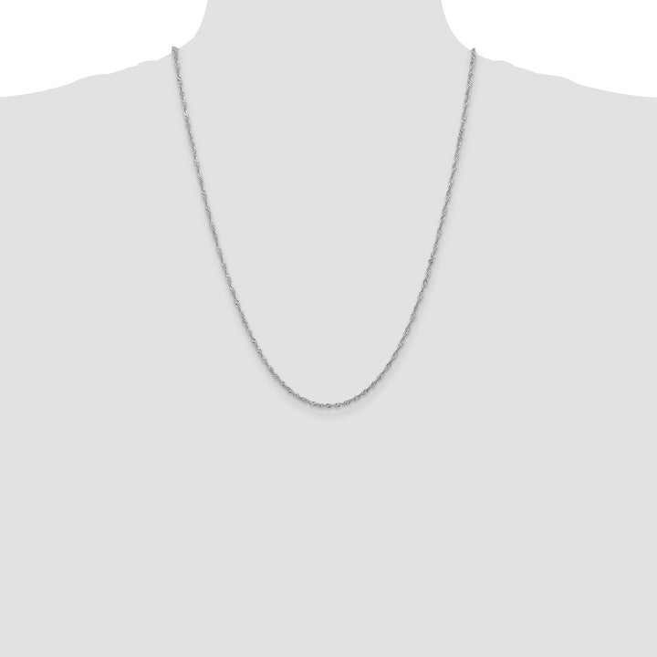 14k WG 1.7mm Singapore Chain