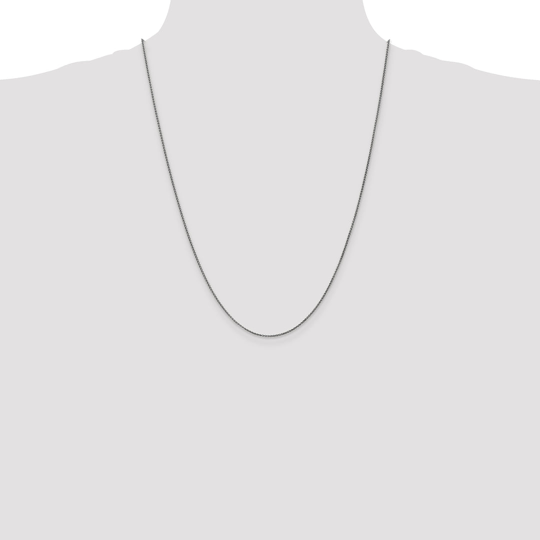 14k White Gold 1.25mm D/C Spiga Chain