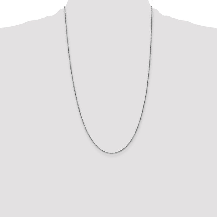 14k White Gold 1.25mm D/C Spiga Chain