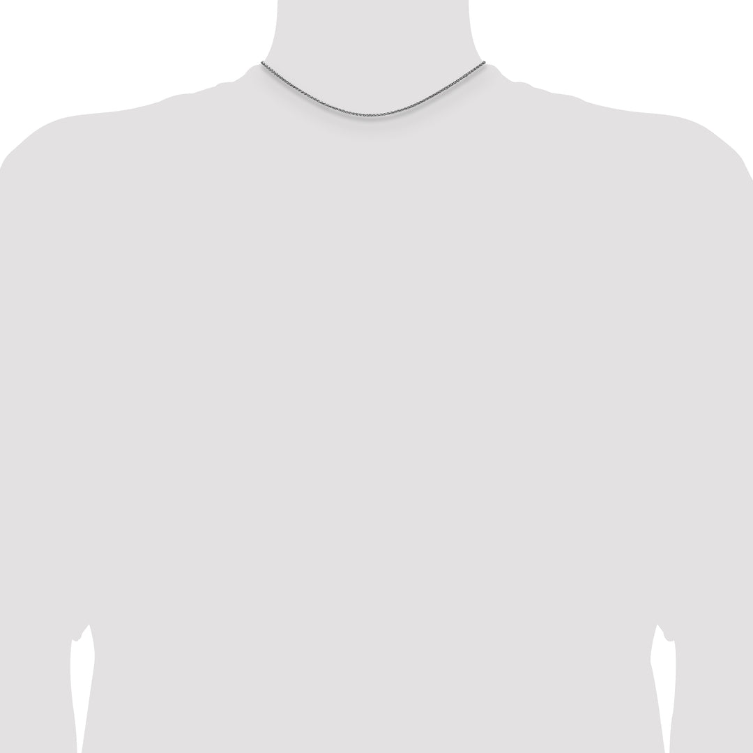 14k White Gold 1.7mm D/C Spiga Chain