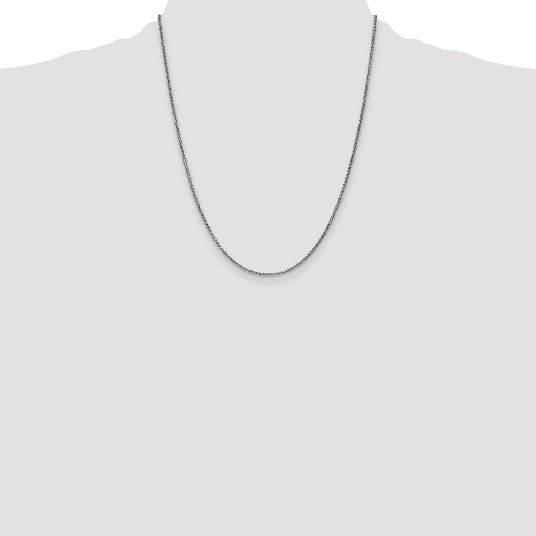 14k White Gold 1.7mm D/C Spiga Chain