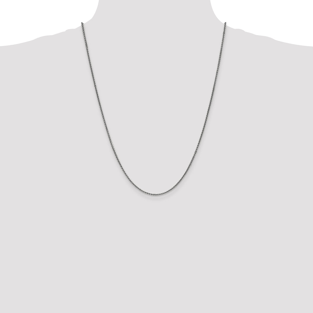 14k White Gold 1.7mm D/C Spiga Chain