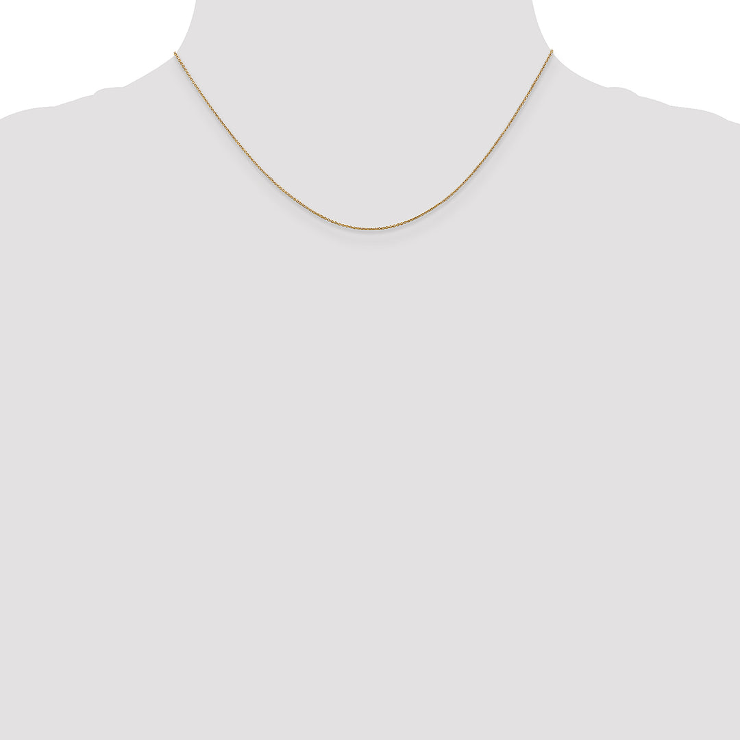 14k .75mm Round Open Link Cable Chain