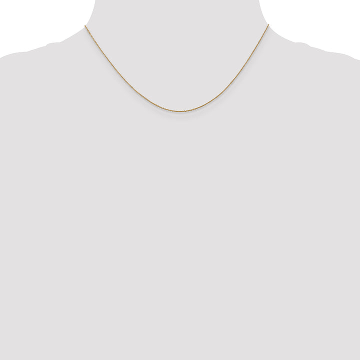 14k .75mm Round Open Link Cable Chain
