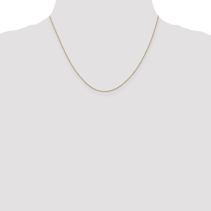 14k .75mm Round Open Link Cable Chain