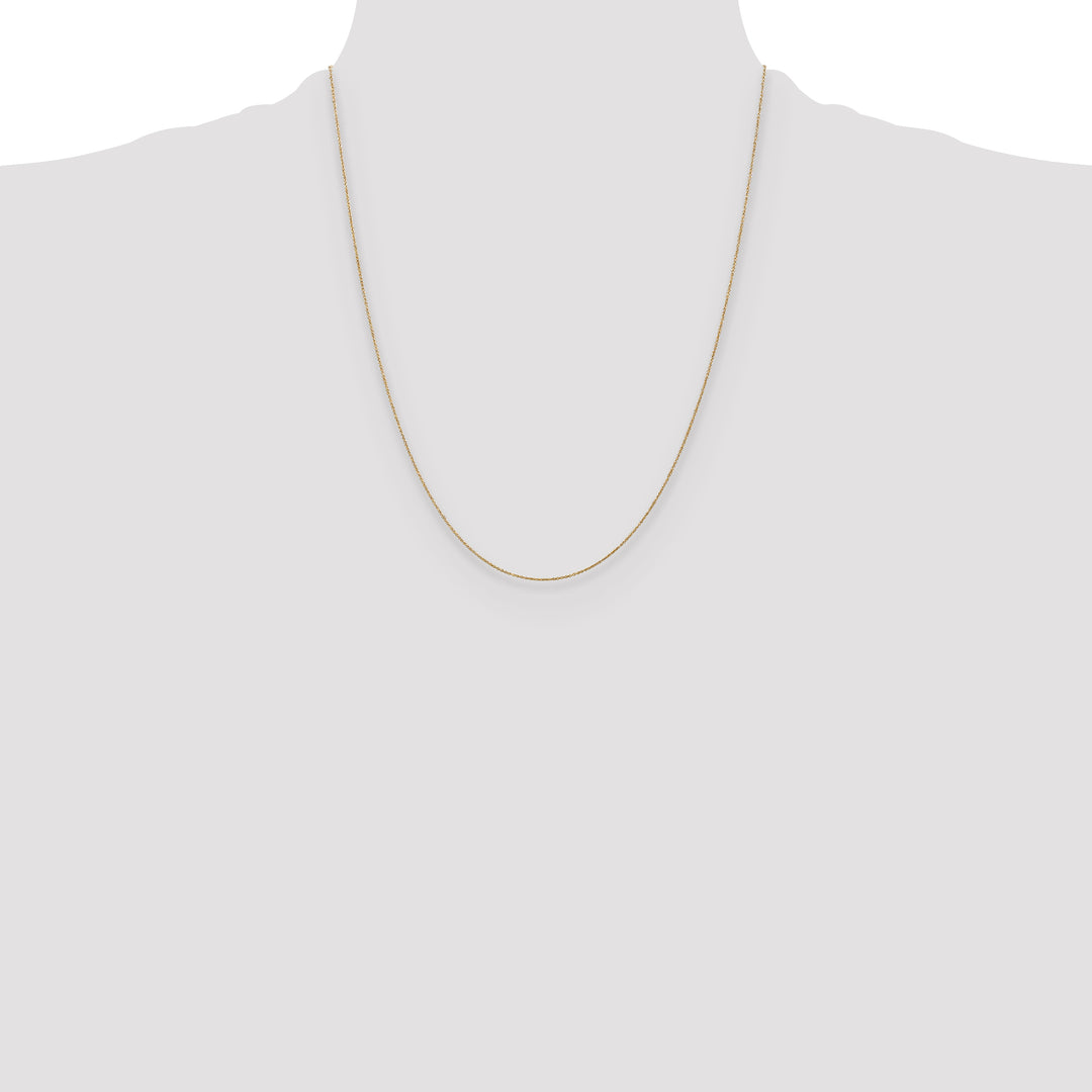 14k .75mm Round Open Link Cable Chain