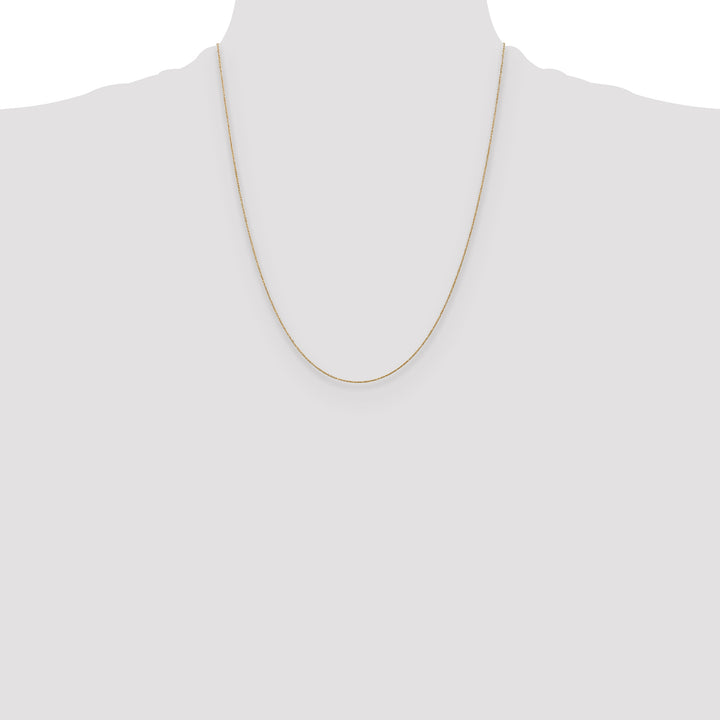 14k .75mm Round Open Link Cable Chain