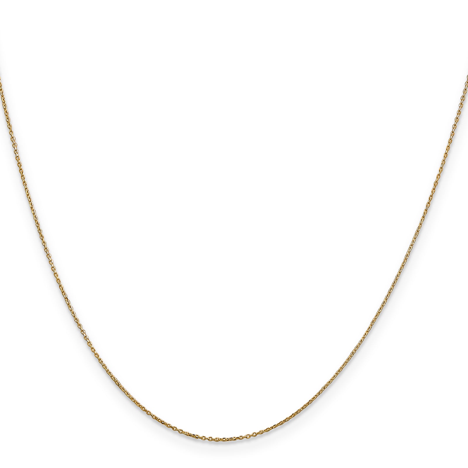 14k .6mm D/C Round Open Link Cable Chain