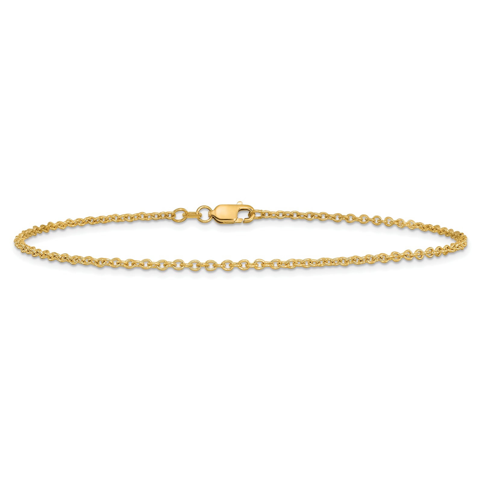 14k 1.8mm Forzantine Cable Chain Anklet