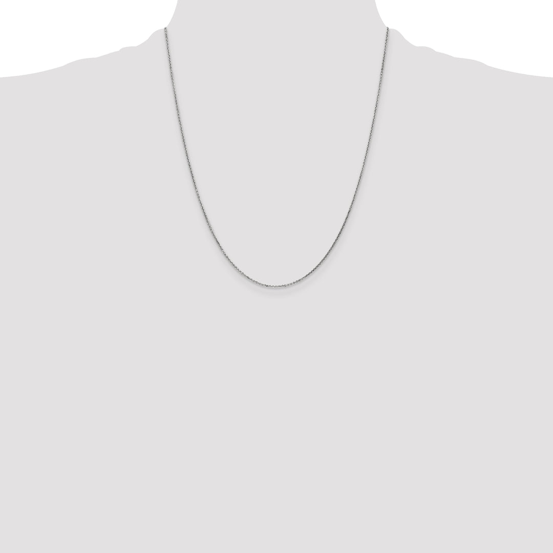14k White Gold .95mm D/C Cable Chain