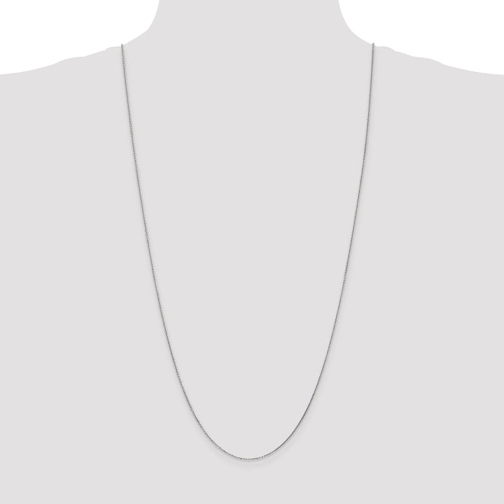 14k White Gold .95mm D/C Cable Chain