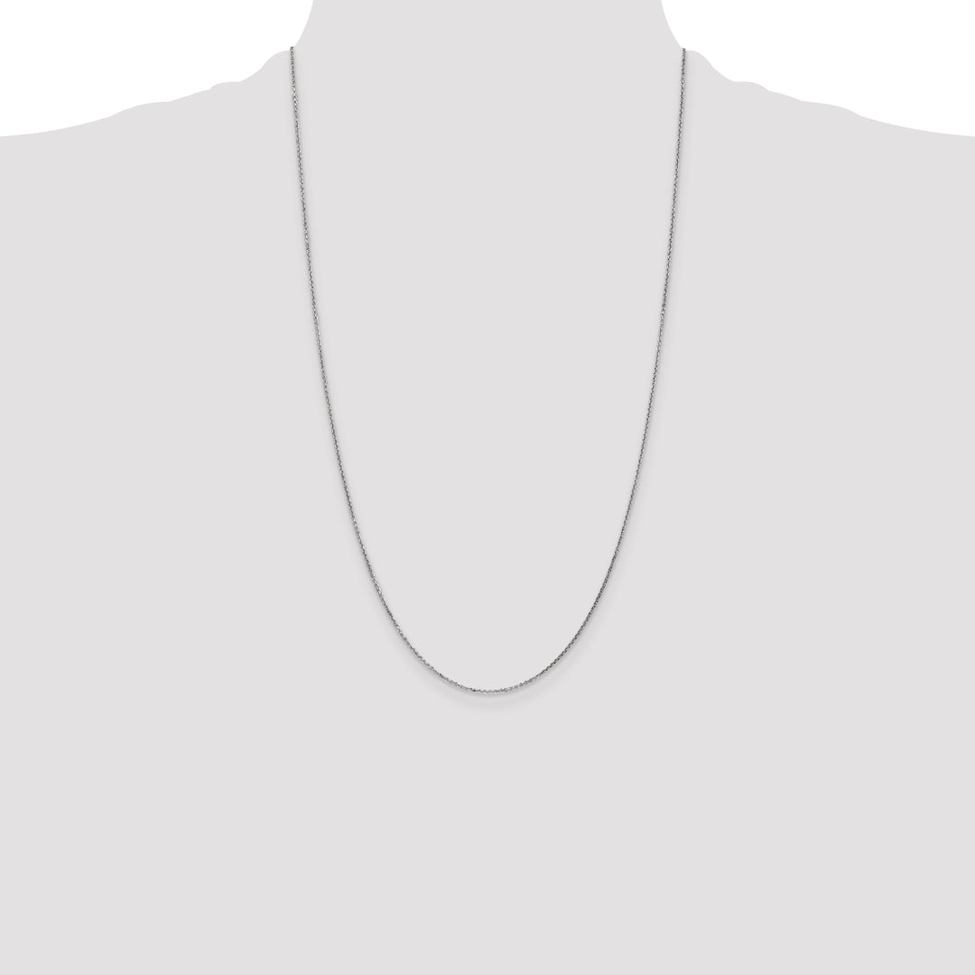 14k White Gold .95mm D/C Cable Chain