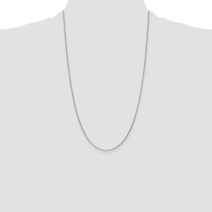 14k White Gold .95mm D/C Cable Chain