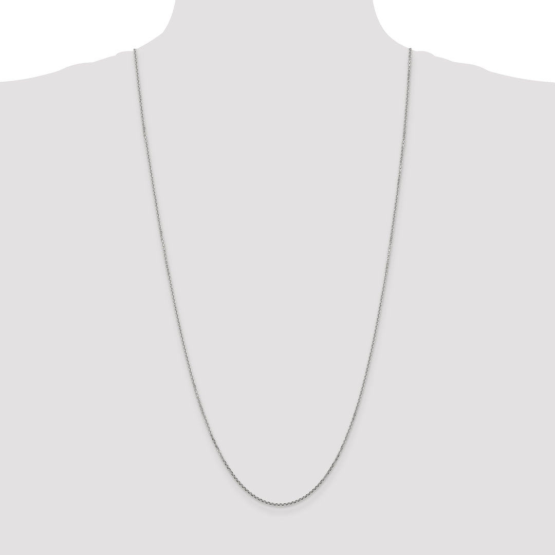 14k White Gold 1.45mm D/C Cable Chain