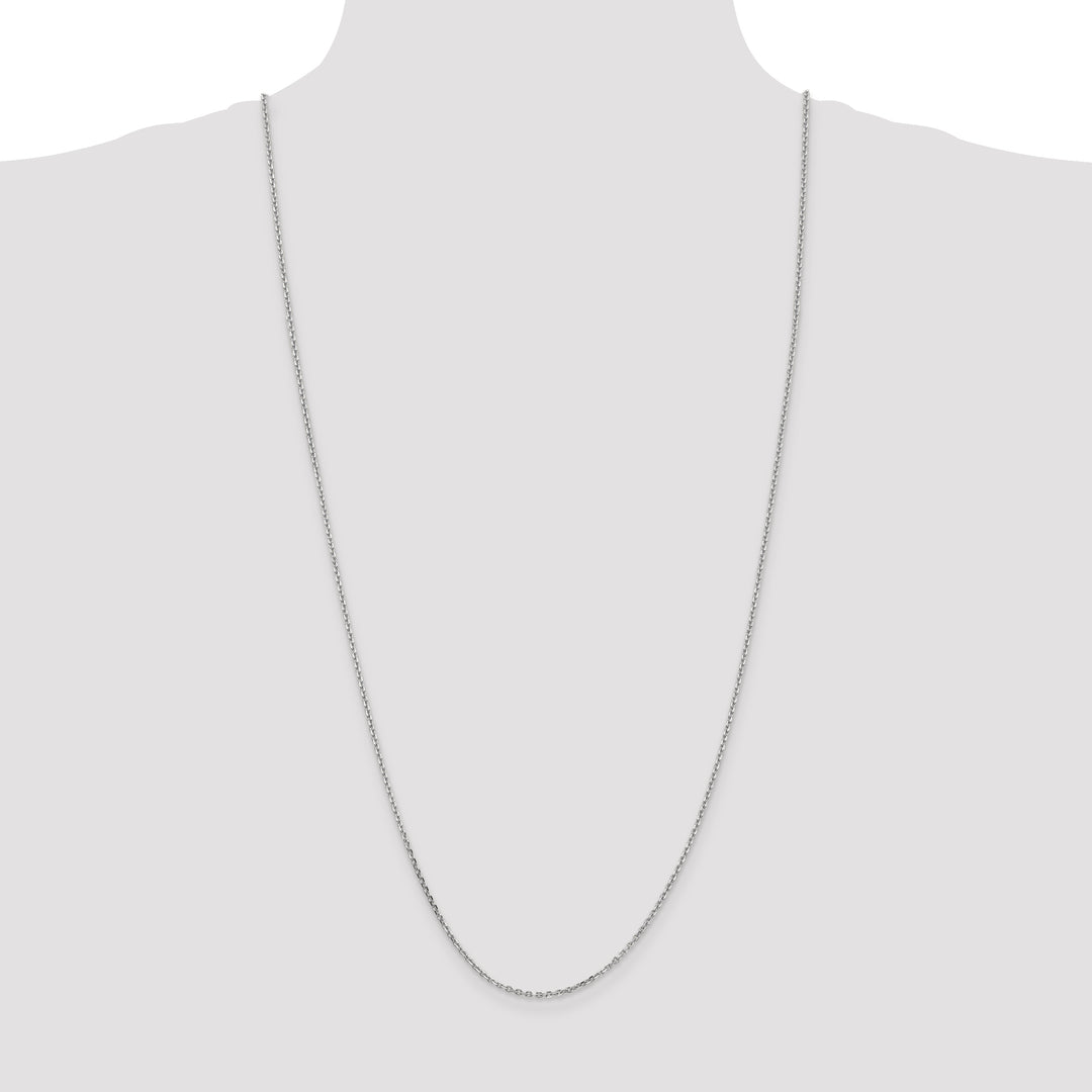 14k White Gold 1.65mm D/C Cable Chain