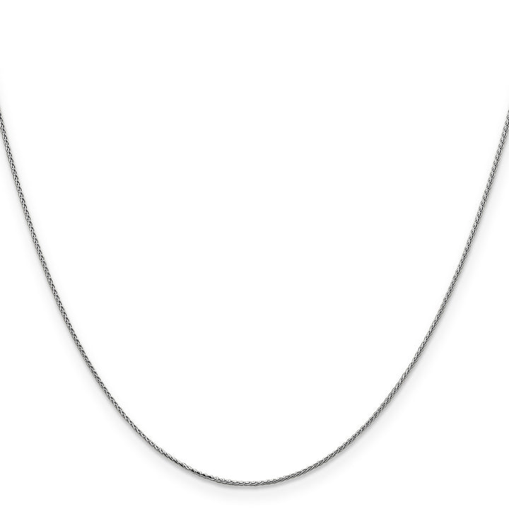 14k White Gold .85mm D/C Spiga with Spring Ring Clasp Chain