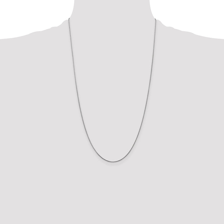 14k White Gold .85mm D/C Spiga with Lobster Clasp Chain