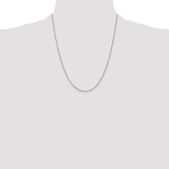 14k White Gold .85mm D/C Spiga with Lobster Clasp Chain