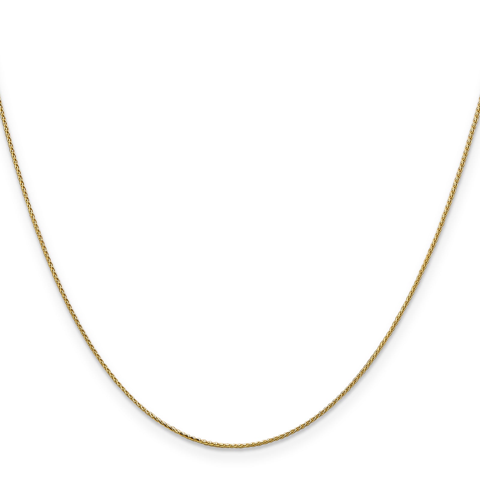 14k .85mm Diamond Cut Spiga with Spring Ring Clasp Chain