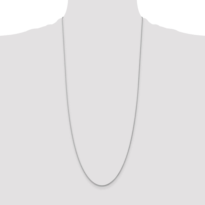14k White Gold 1.05mm Spiga with Lobster Clasp Chain