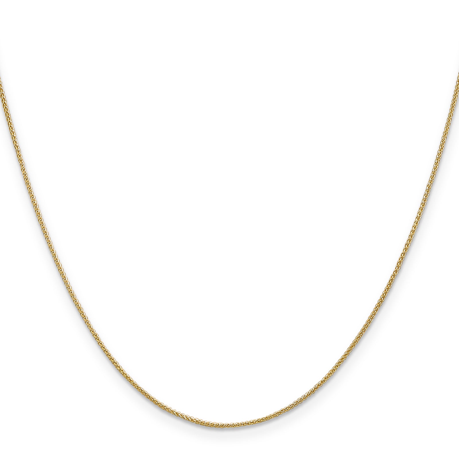 14k .85mm Spiga with Spring Ring Clasp Chain
