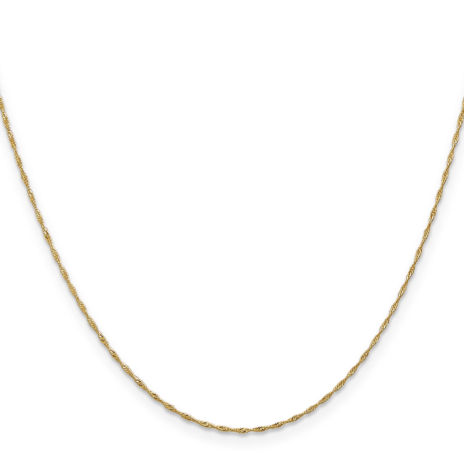 14k 1mm Singapore Chain