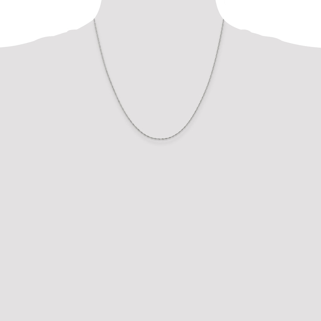 14k WG 1mm Singapore Chain