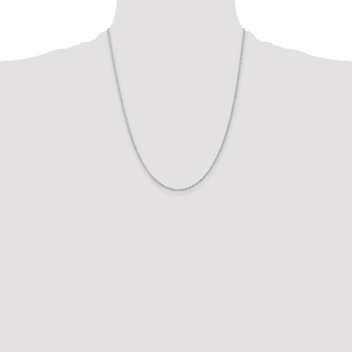 14k WG 1.1mm Singapore Chain