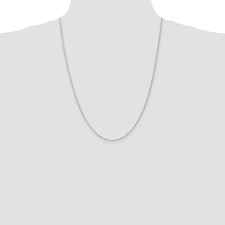 14k WG 1.1mm Singapore Chain