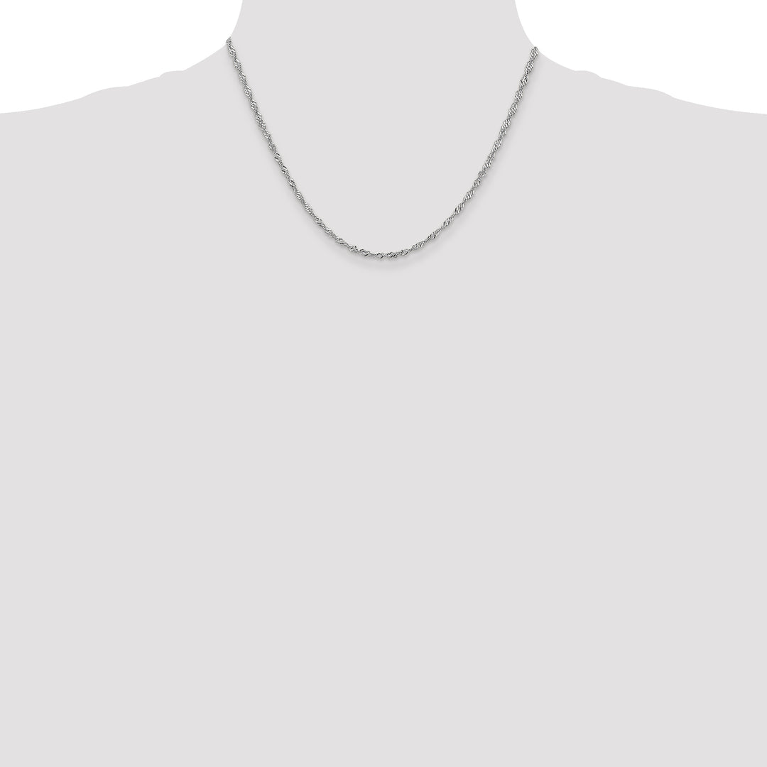 14k WG 2.0mm Singapore Chain