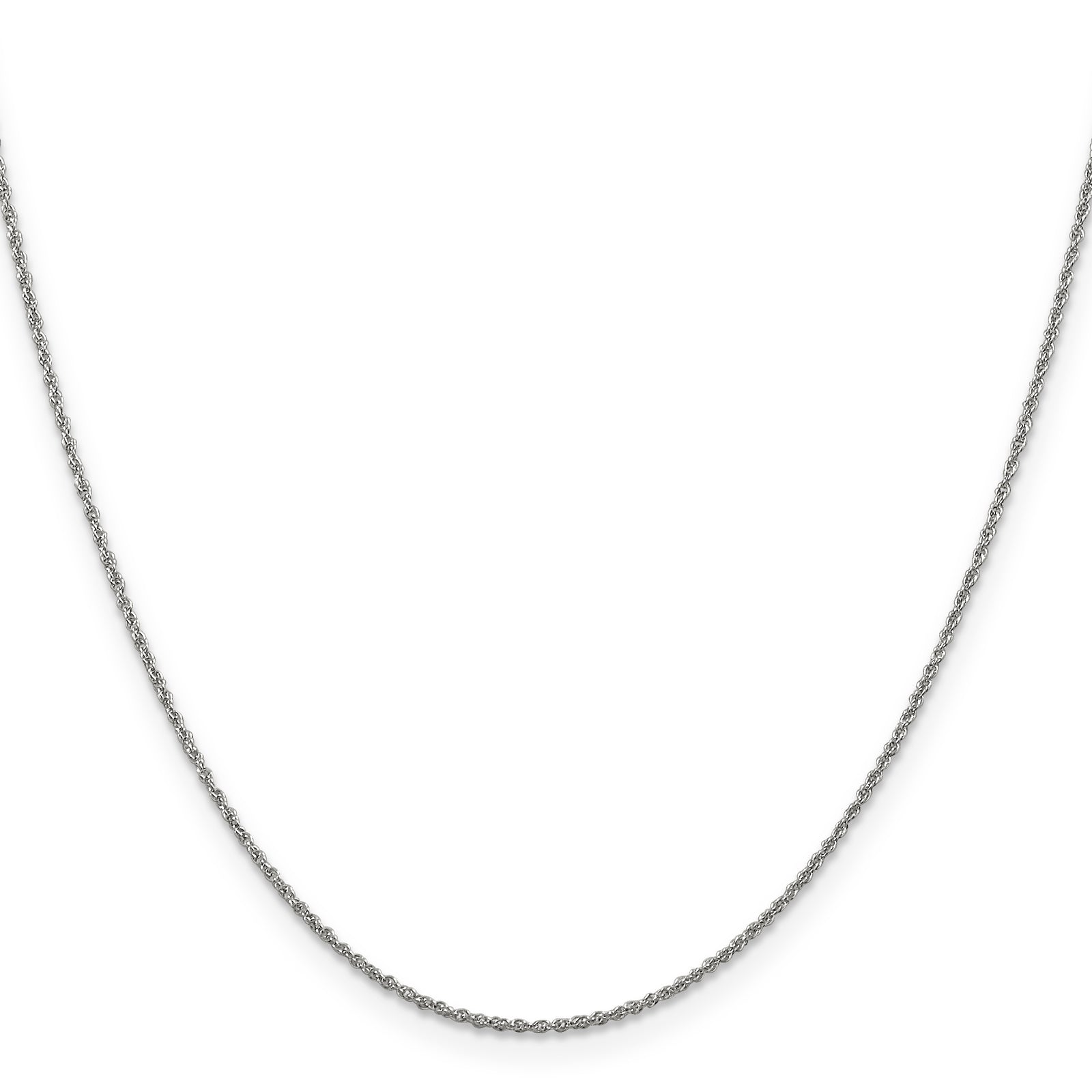14k WG 1.1mm Baby Rope Chain