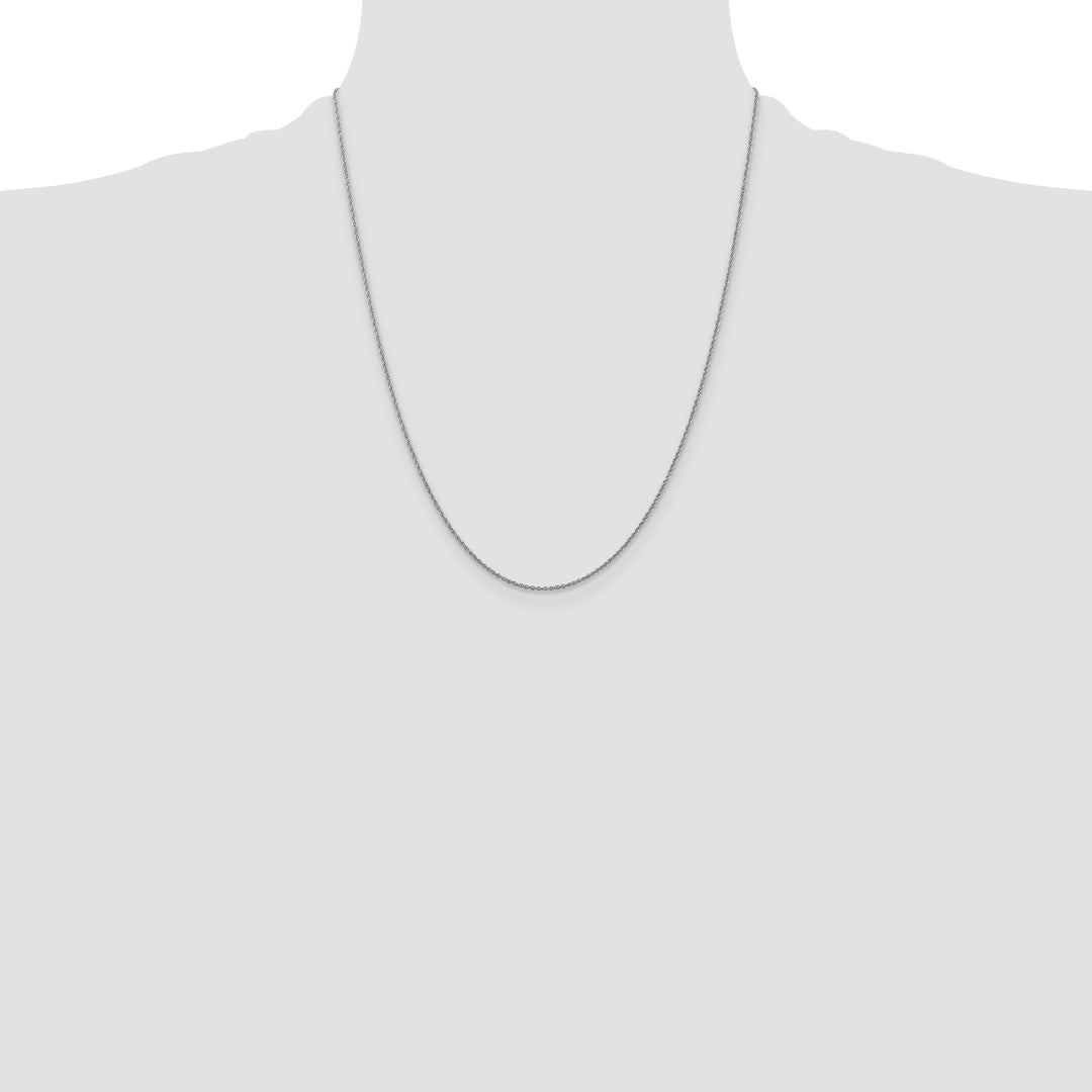 14k WG 1.1mm Baby Rope Chain