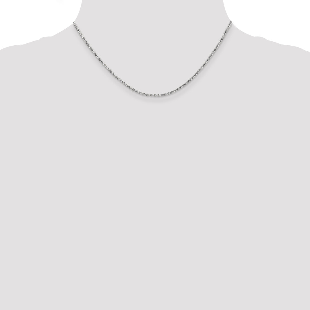 14k White Gold 1.8mm Forzantine Cable Chain